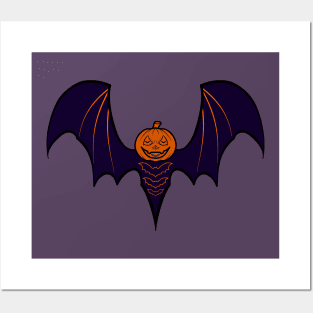 "Pumpkin-headed bat" Posters and Art